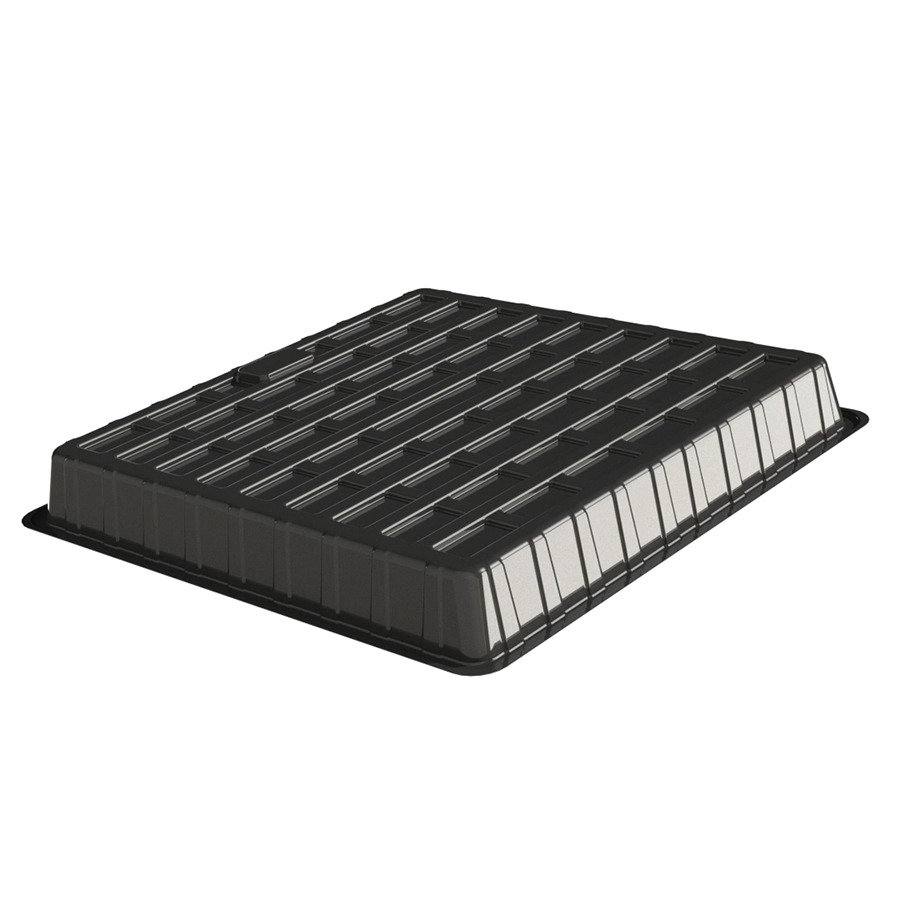2x4 3x3 4x4 4x8 Deep Black ABS HIPS Kunststoff Indoor Microgreen Flood Water Drain Grow Hydro Tray