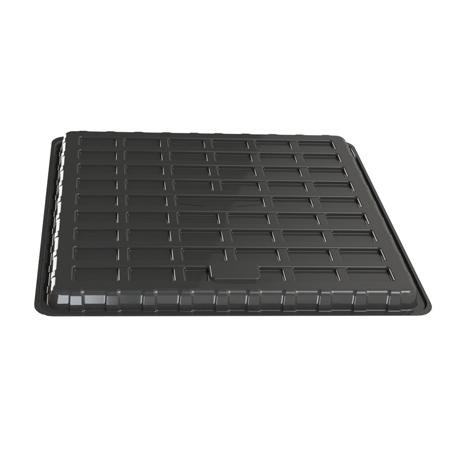 Black 4x4 Shallow Plastic Plants Growing Hydroponic EBB and Flow Table