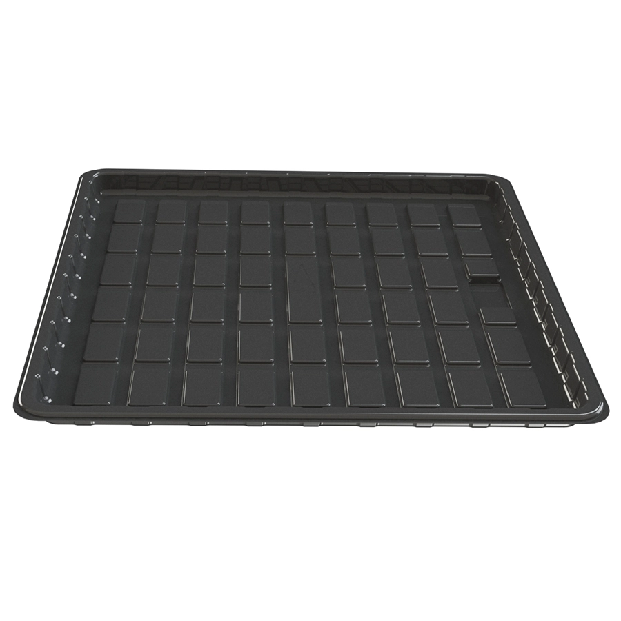 Black 4x4 Shallow Plastic Plants Growing Hydroponic EBB and Flow Table