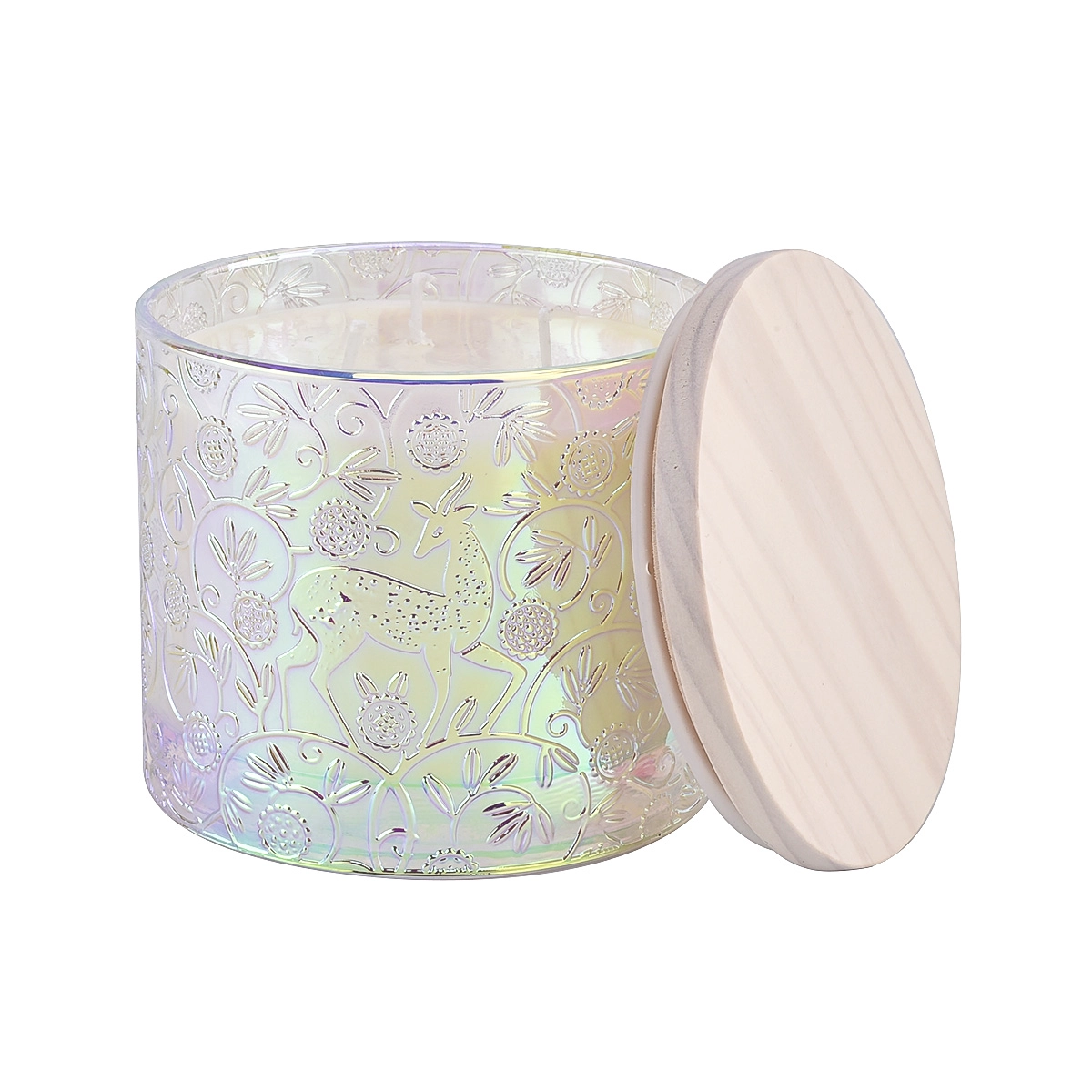Unique deer gradual change pattern luxury empty glass candle jars