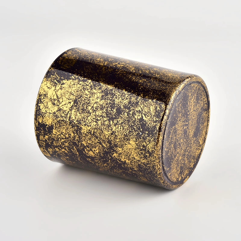 Luxury gold glass candle jar for home decoration wholesale Luxury gold glass candle jar for home decoration wholesale