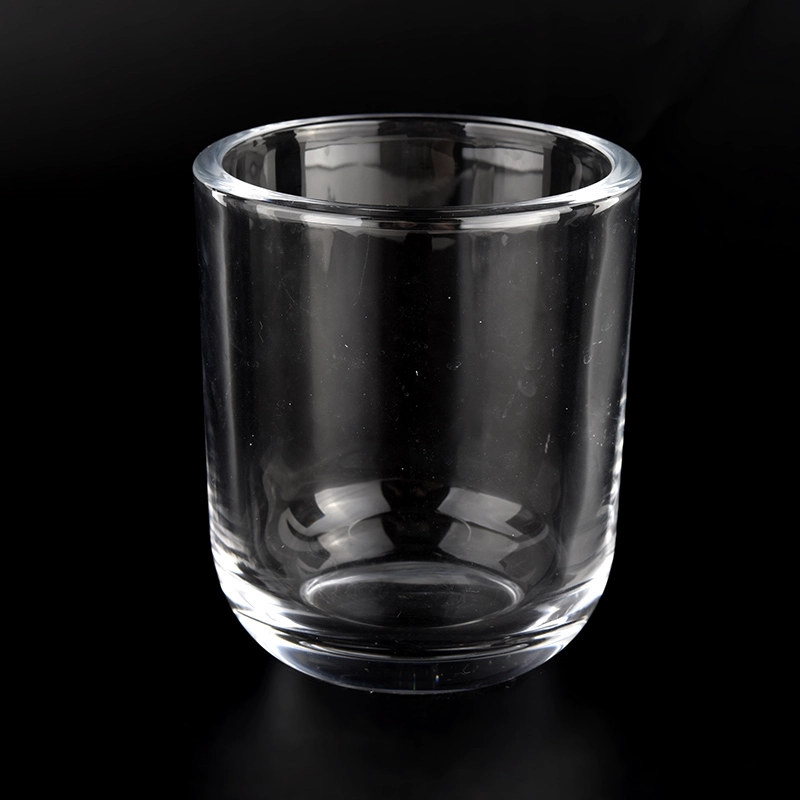 crystal 10oz glass candle jars with thick wall and round bottom