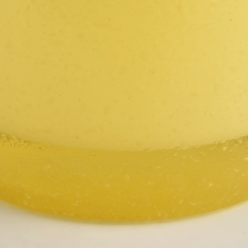 Lemon Yellow glass custom candle jars