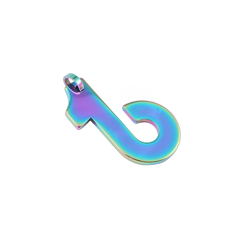 Hot Selling Mens Number Pendant Number 2 Tungsten Carbide Dog Tag Colorful Rainbow Tungsten Carbide Pendant China Supplier