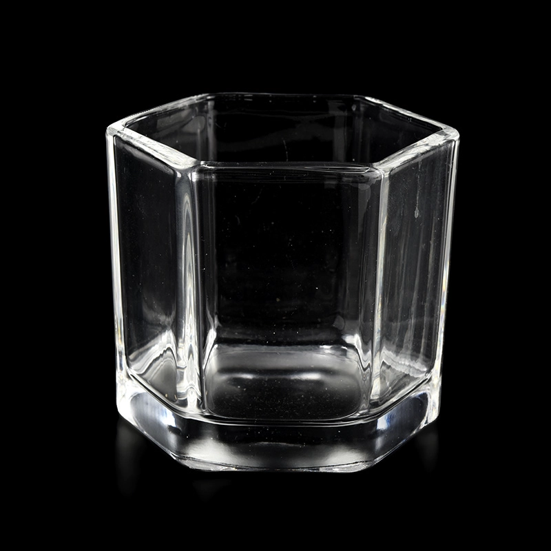 Wholesale Customized 8oz Hexagon Glass Candle Jars Wholesale Customized 8oz Hexagon Glass Candle Jars