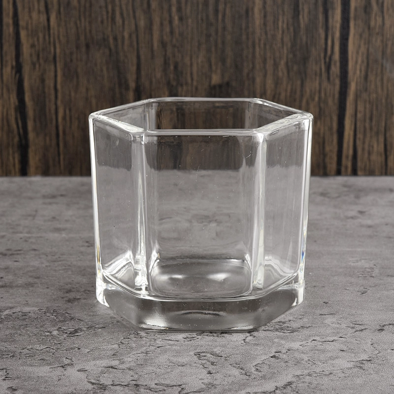 Wholesale Customized 8oz Hexagon Glass Candle Jars Wholesale Customized 8oz Hexagon Glass Candle Jars
