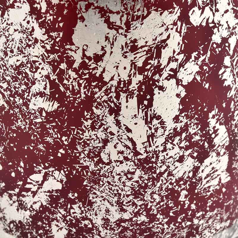 Wholesale white printing dust and red glass candle jar with high quality Wholesale white printing dust and red glass candle jar with high quality