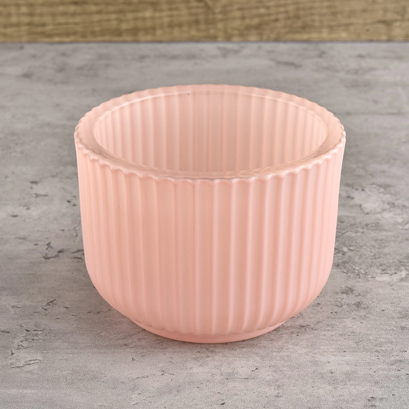 Striped Glass Candle Vessels 10oz Glass Candle Jars Wholesale Striped Glass Candle Vessels 10oz Glass Candle Jars Wholesale