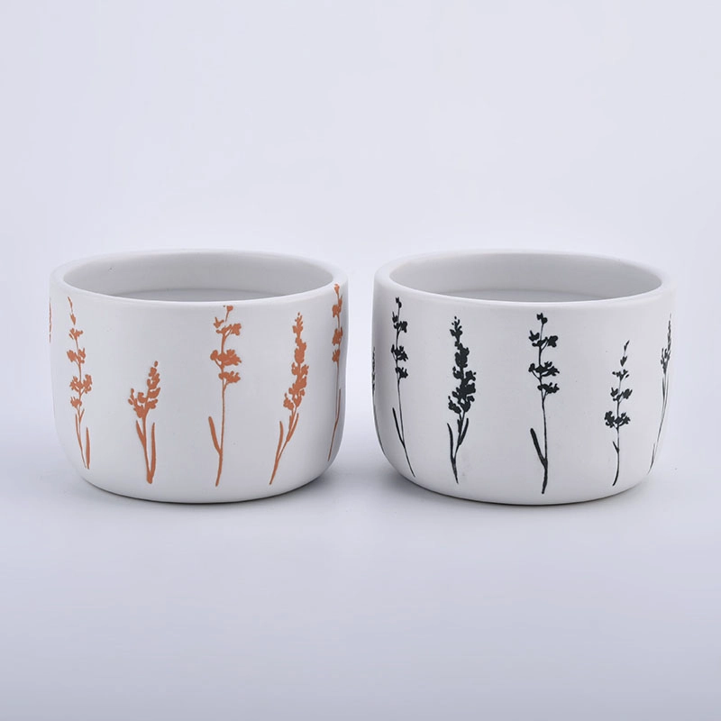 large ceramic candle container with home decoration large ceramic candle container with home decoration