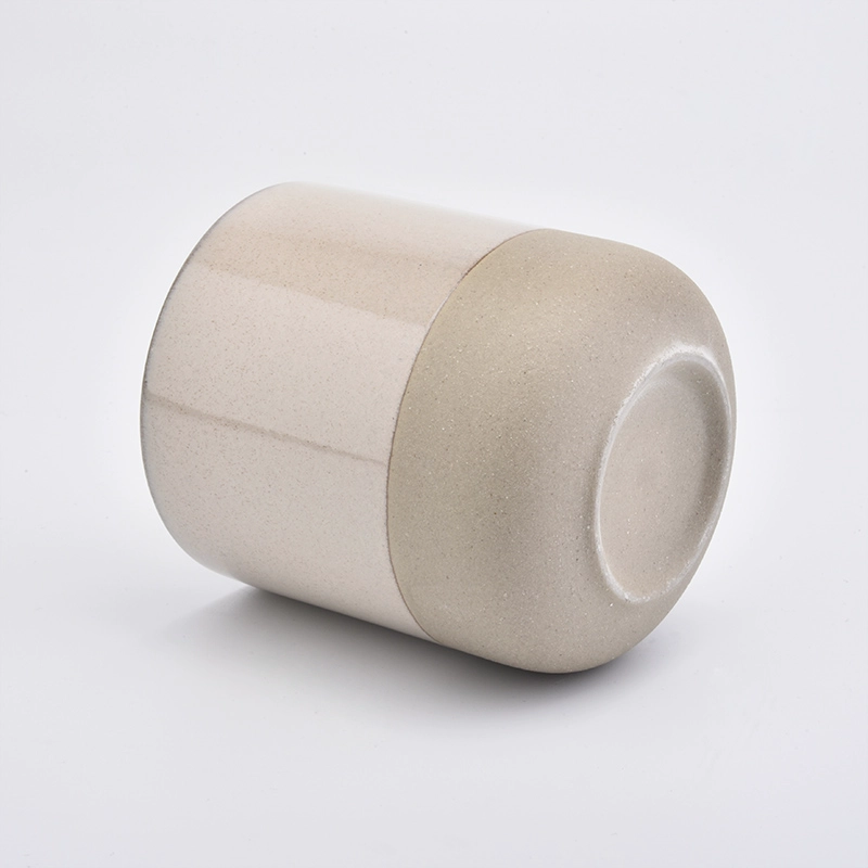 empty glossy ceramic candle vessel wholesale