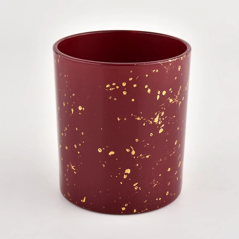 Wholesale red glass candle jar with high quality Wholesale red glass candle jar with high quality