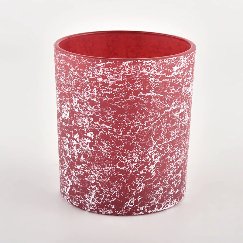 Handmade spray color luxury glass candle jar supplier