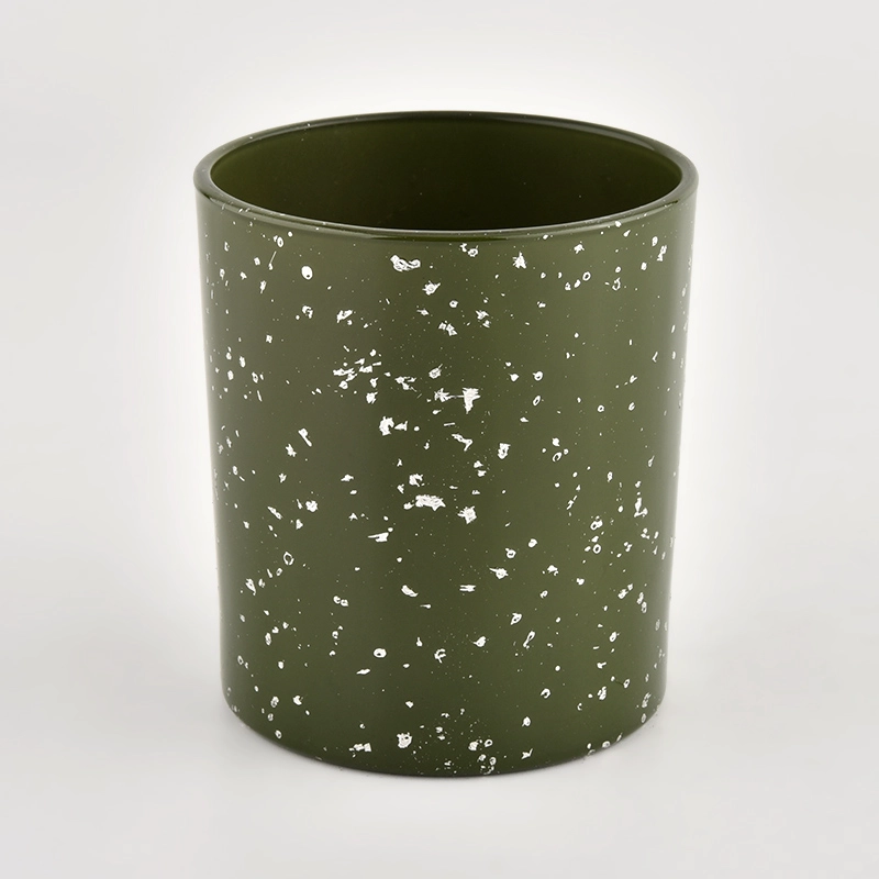 Wholesale Custom Unique green Glass Empty Glass Candle Jar Wholesale Custom Unique green Glass Empty Glass Candle Jar