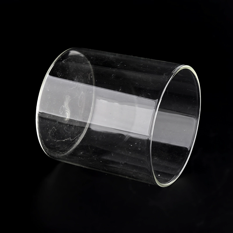 transparent glass candle jar round candle vessel supplier