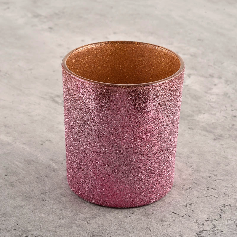 Rose gold luxury glass candle container custom empty glass candle jars Rose gold luxury glass candle container custom empty glass candle jars