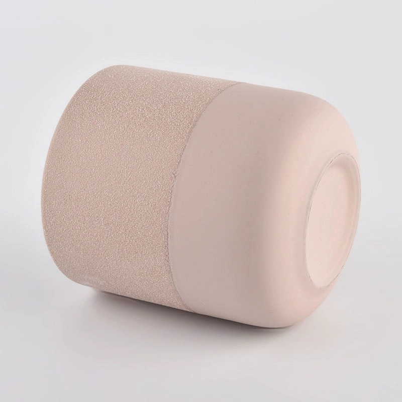 Sanding Ceramic Candle Jars Wholesale Popular Round Bottom Ceramic Candle Vessels