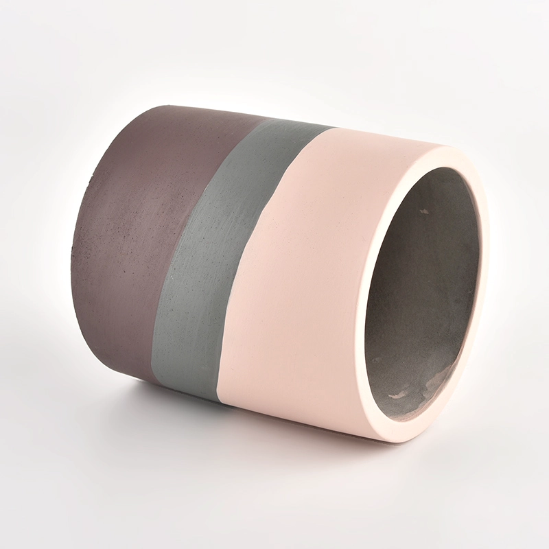 Custom ceramic concrete candle jars for home decor wedding