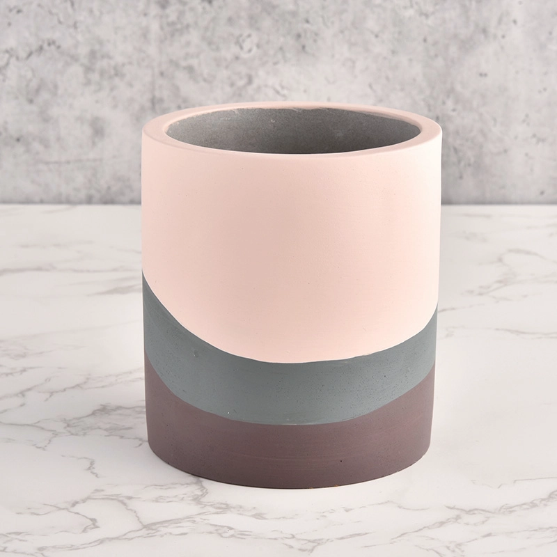 Custom ceramic concrete candle jars for home decor wedding
