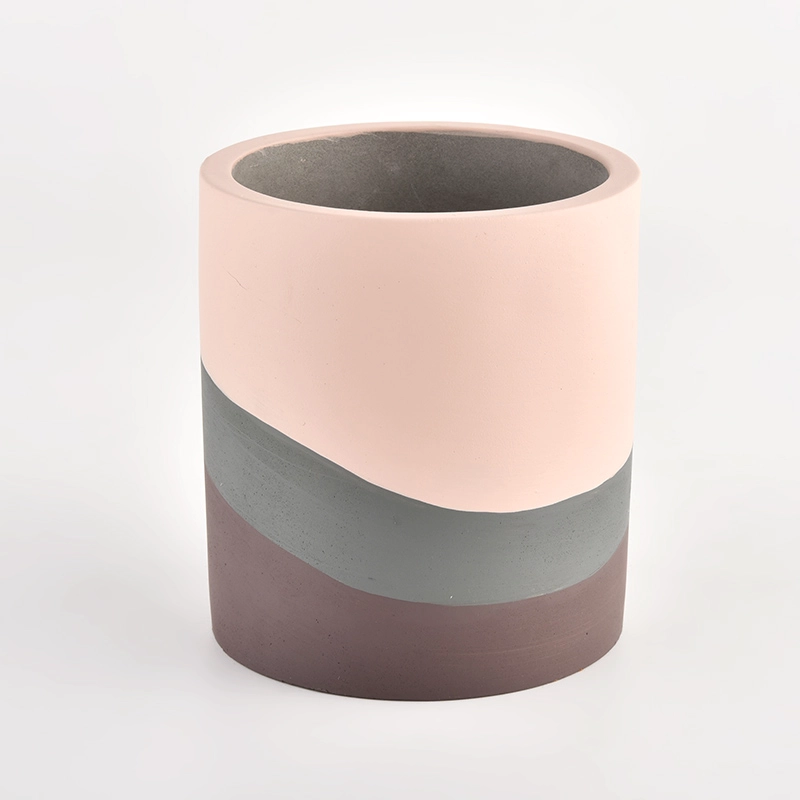 Custom ceramic concrete candle jars for home decor wedding