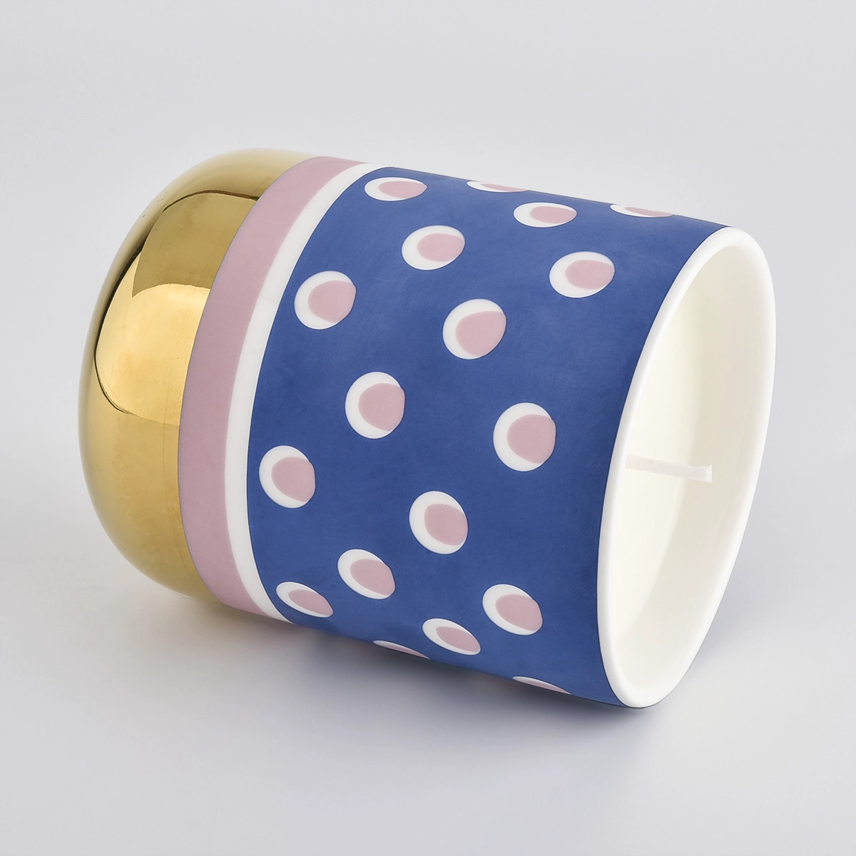 Colorful Ceramic Candle Jar with Lids For Home Decoration Ceramic Candle Vessel Wholesale