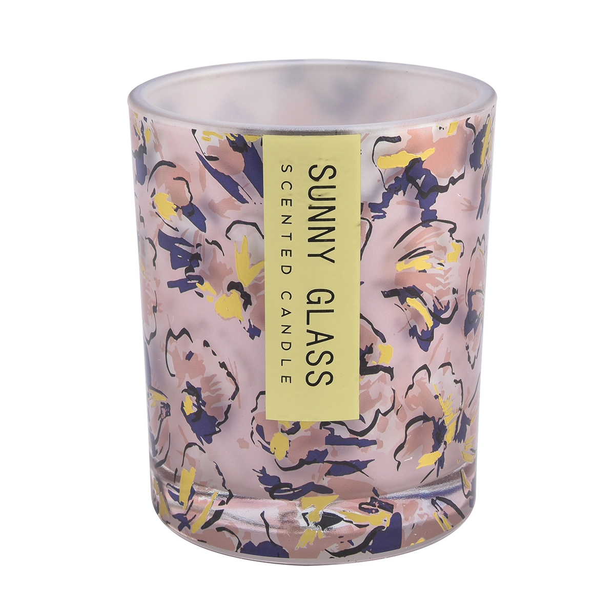 popular design glass candle jar empty candle vessel for wedding and gift