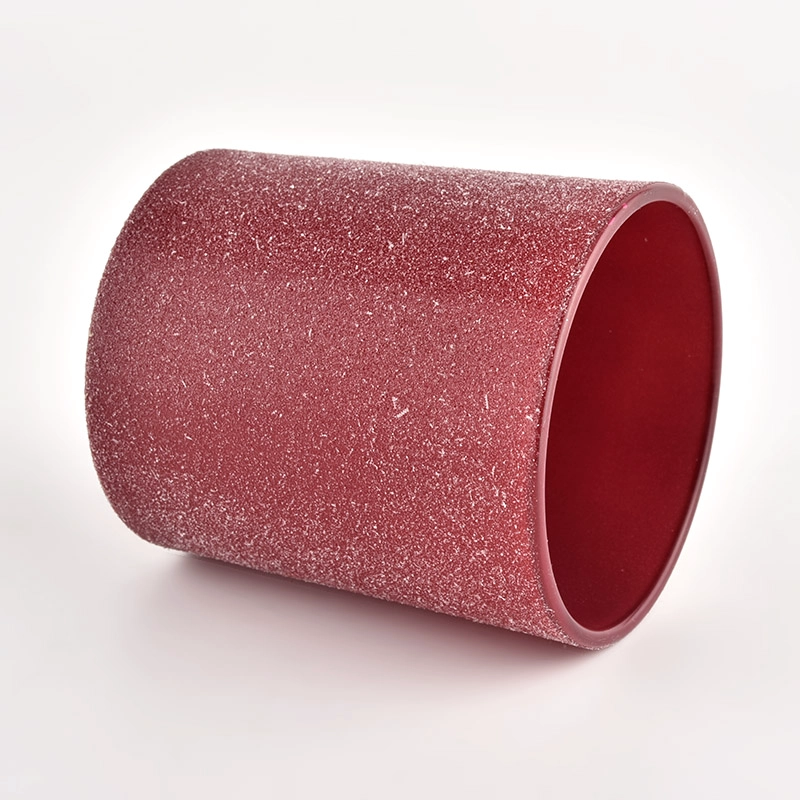 Wholesale Luxury Custom Empty Crimson Candle Holder Glass Candles Jars
