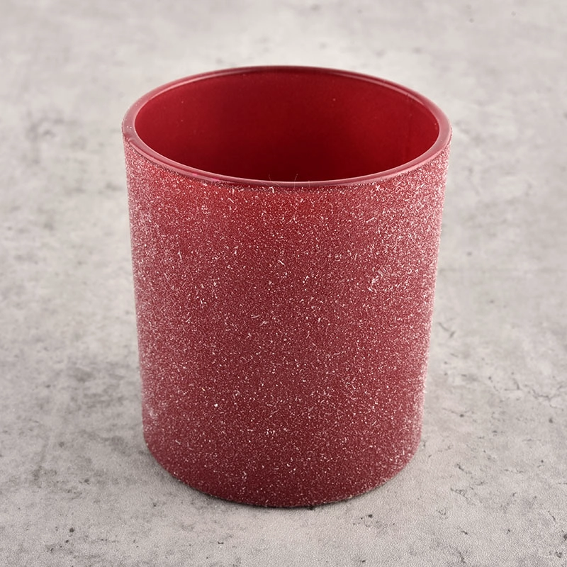 Wholesale Luxury Custom Empty Crimson Candle Holder Glass Candles Jars