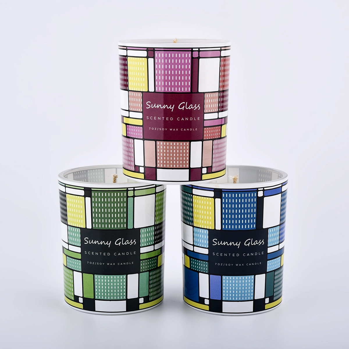 8oz 10 oz 12oz empty glass candle jar with home decor supplier