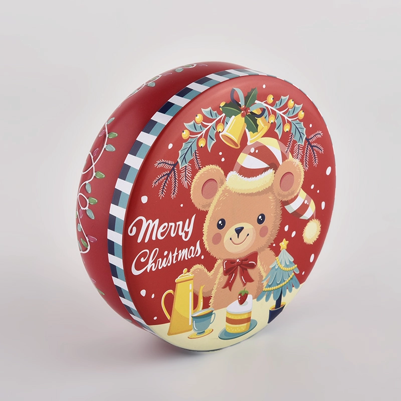 custom candle jar metal 4oz 6oz 8oz candle container metal with christmas