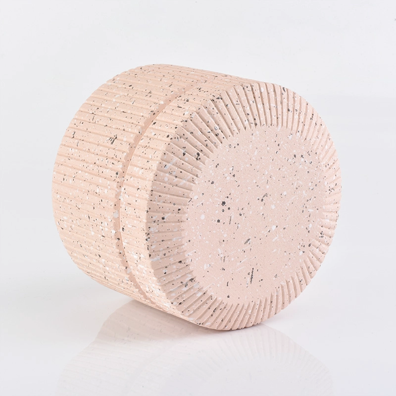 Custom Logo Empty Concrete Candle Jar With Lid wholesale