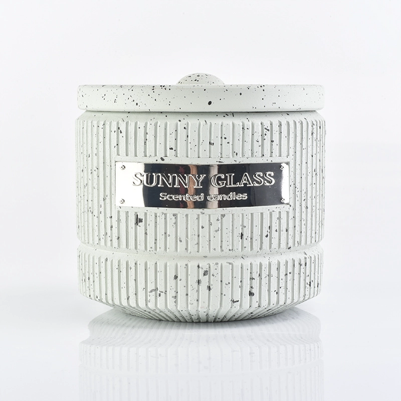 Home Decorative 10oz Concrete Candle Jar With Concrete Lid wholesale