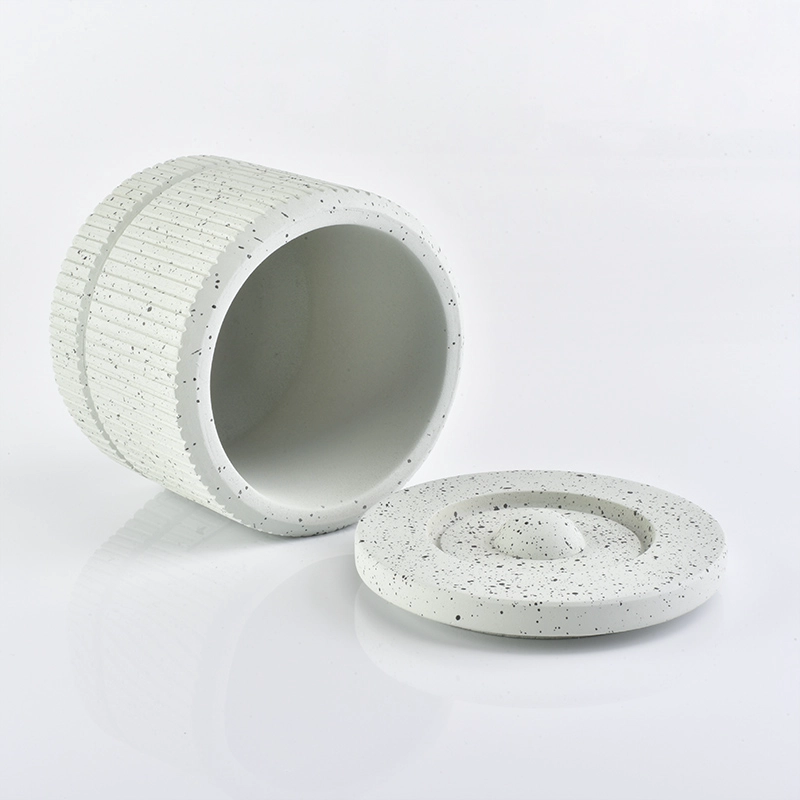 Home Decorative 10oz Concrete Candle Jar With Concrete Lid wholesale