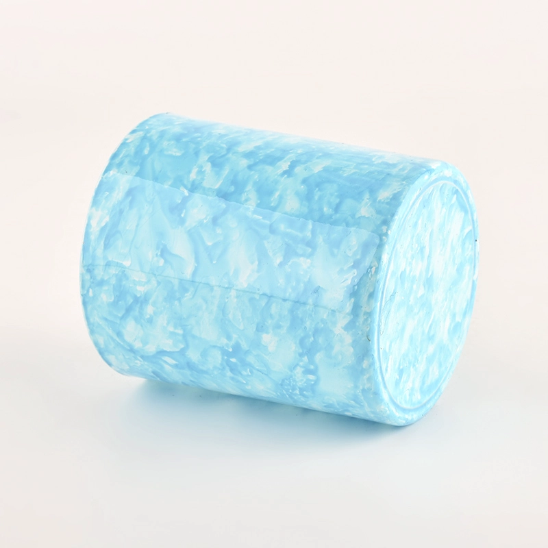 300ml Blue color glass candle vessel wholesale