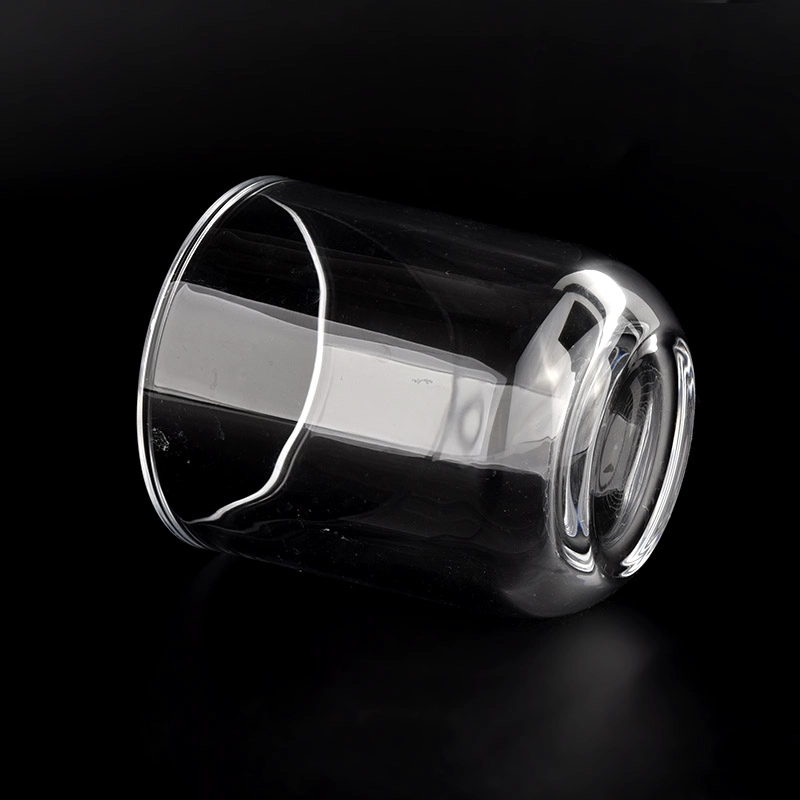 Luxury thick round bottom glass candle jar