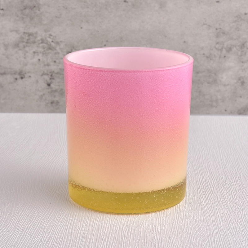 gradient color 8oz empty candle jars from Sunny Glassware