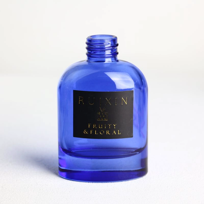 Flacone diffusore Oblate Flask Royal Blue con etichette e tappi