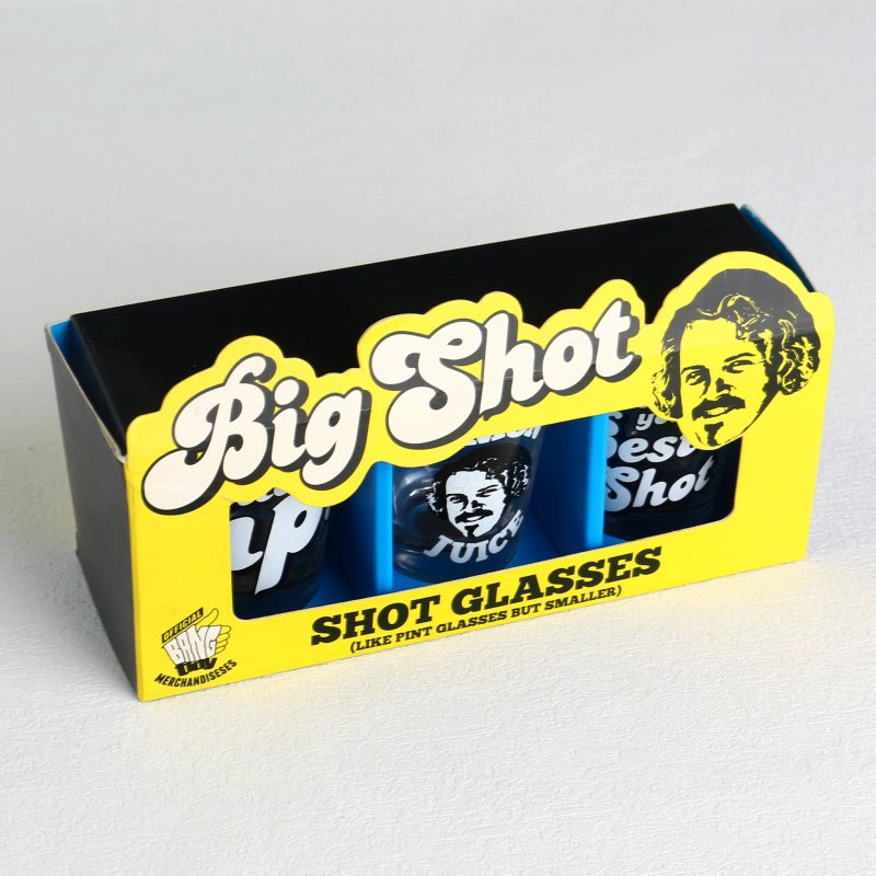 شعار مخصص 2oz نظارات متوهجة مع علبة هدايا كرتونية مطبوعة ملونة حسب الطلب