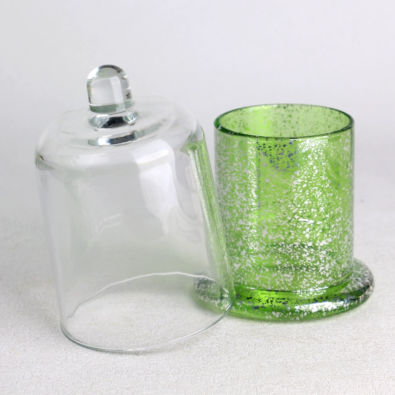 Candelador de vidrio en forma de campana con láser con láser verde transparente