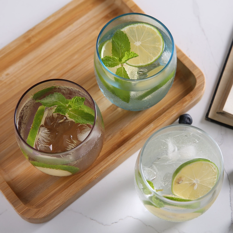 eau claire en verre highball tasse de cocktails de cocktail gobelet lourd fond