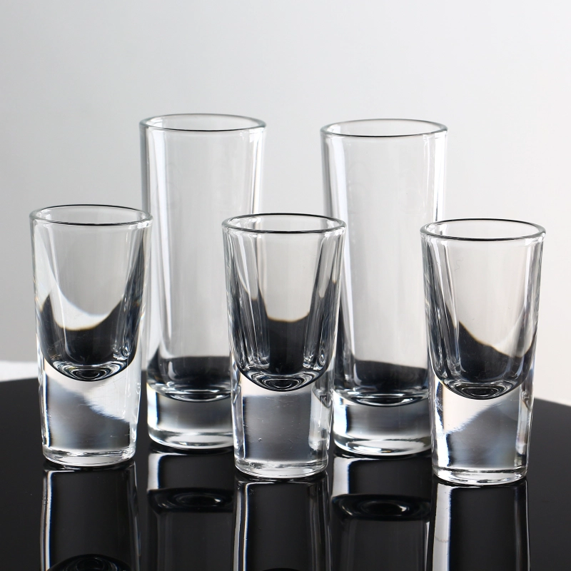 1,5 oz de copos de copos transparentes com base pesada