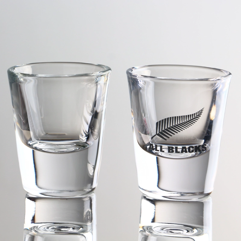 2 oz de atirador de licor pesado atirador transparente de logotipo personalizado para espírito