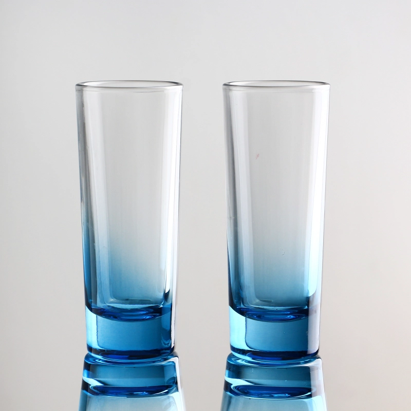Planges de tir bleu dégradé de 1,5 oz de 1,5 oz Ensemble avec une base lourde