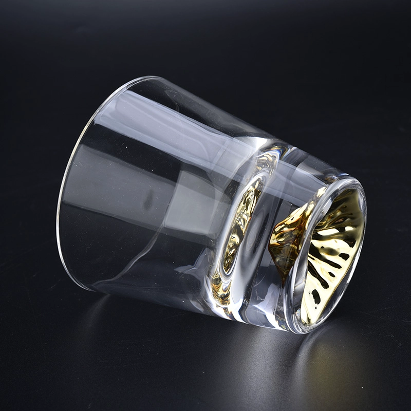 Benutzerdefinierte transparente Glaskerzengläser mit Bergdesign