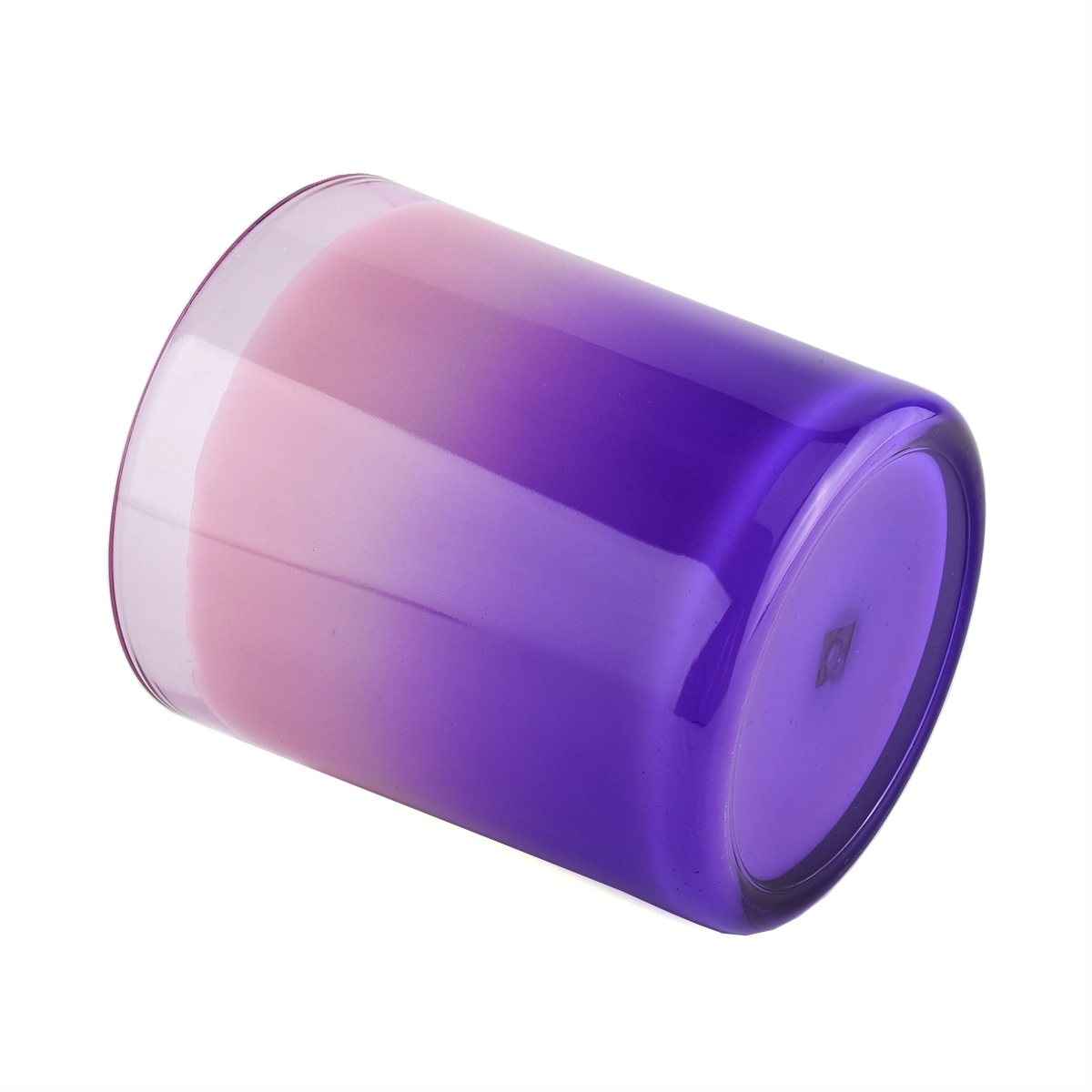 12oz ombre purple pink glass candle holders