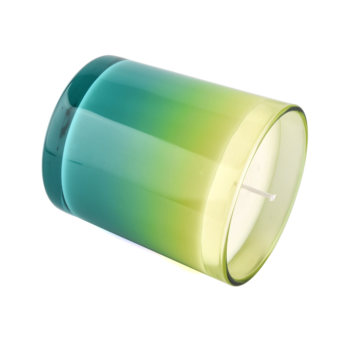 gradient color glass candle jars 12oz
