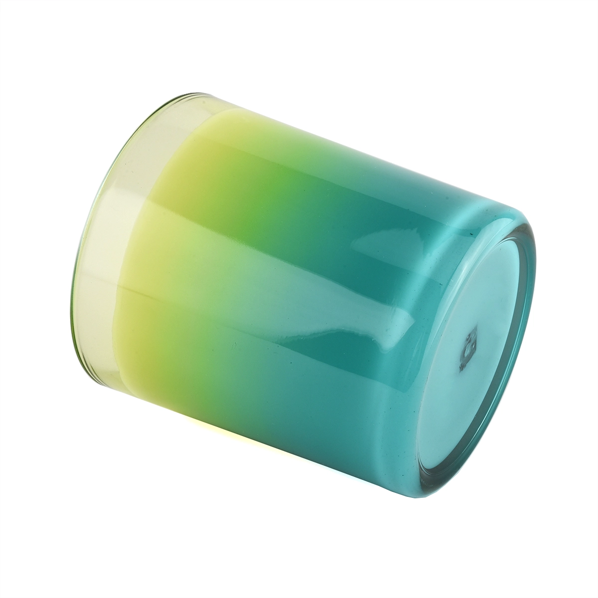 gradient color glass candle jars 12oz