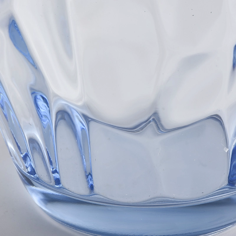 Semi-propustný modrý válec skleněný svíčka plavidla z Sunny Glassware