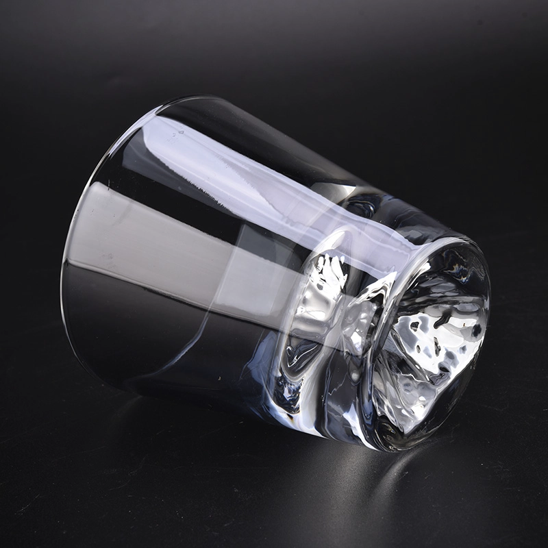 250ML luxury mountanin shape glass candle jar for candle making ,customized color