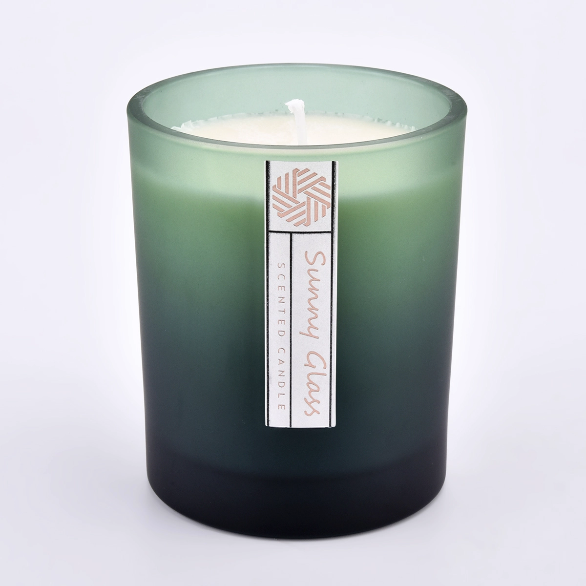 Frosted color thick wall candle jars with 12oz wax inside