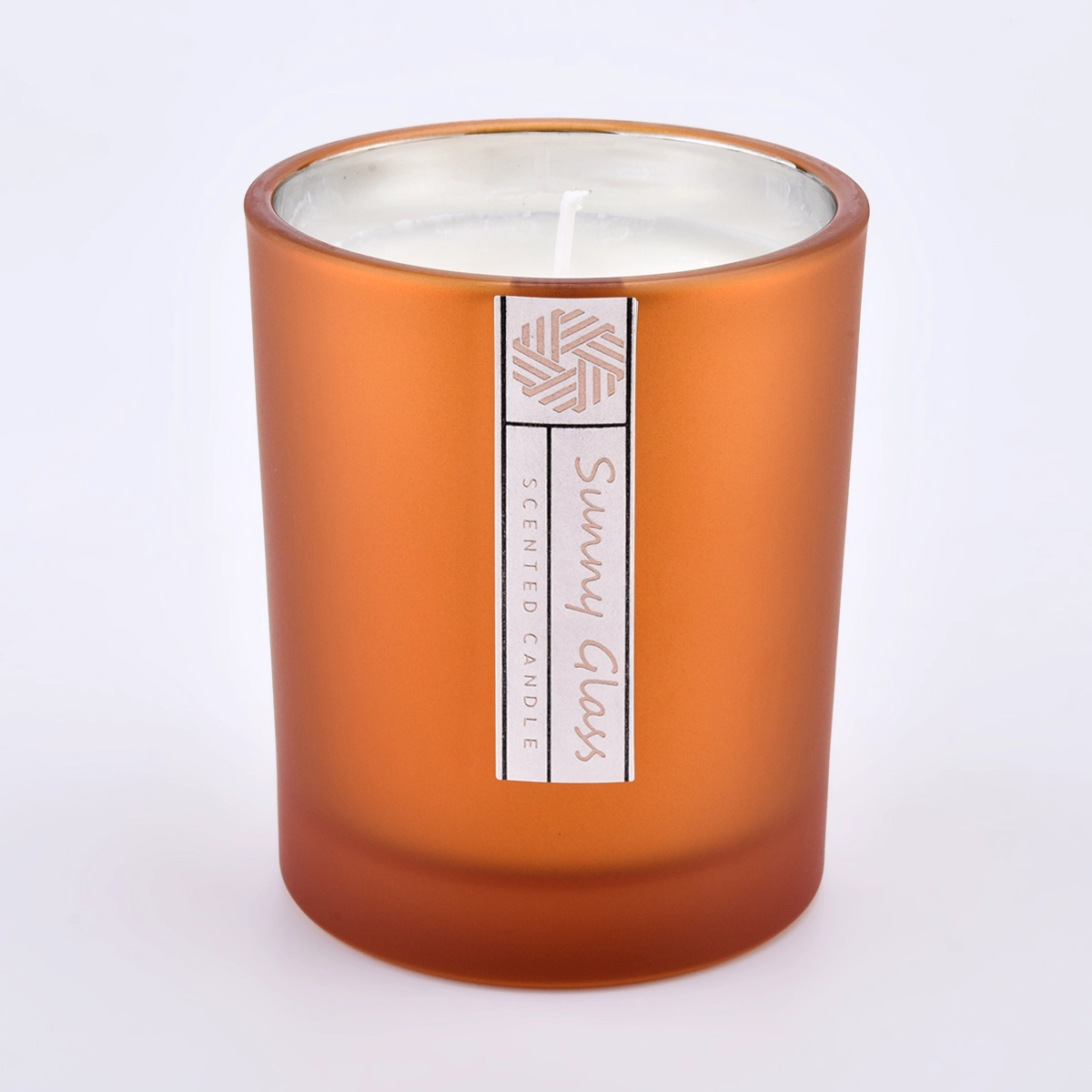 gold color 12oz thick wall glass candle jars